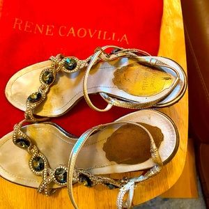 Beautiful Rene Caovilla silver heels